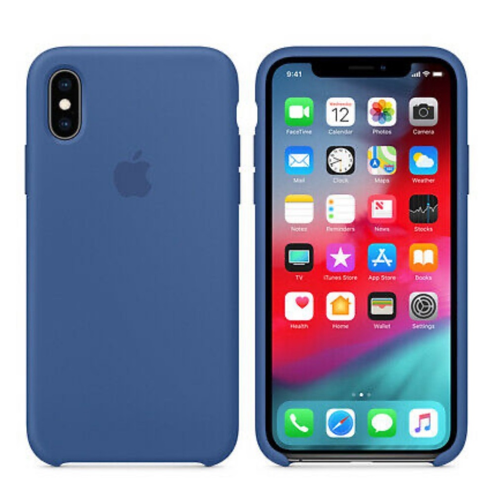 Apple iPhone X Blue Silicone Case
